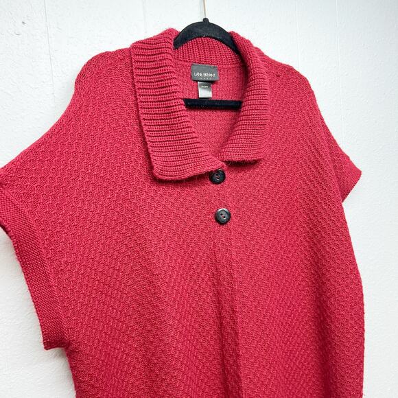 Lane Bryant Knit Cardigan Womens 26/28W Button Front Long Length Soft Cozy - Picture 5 of 11